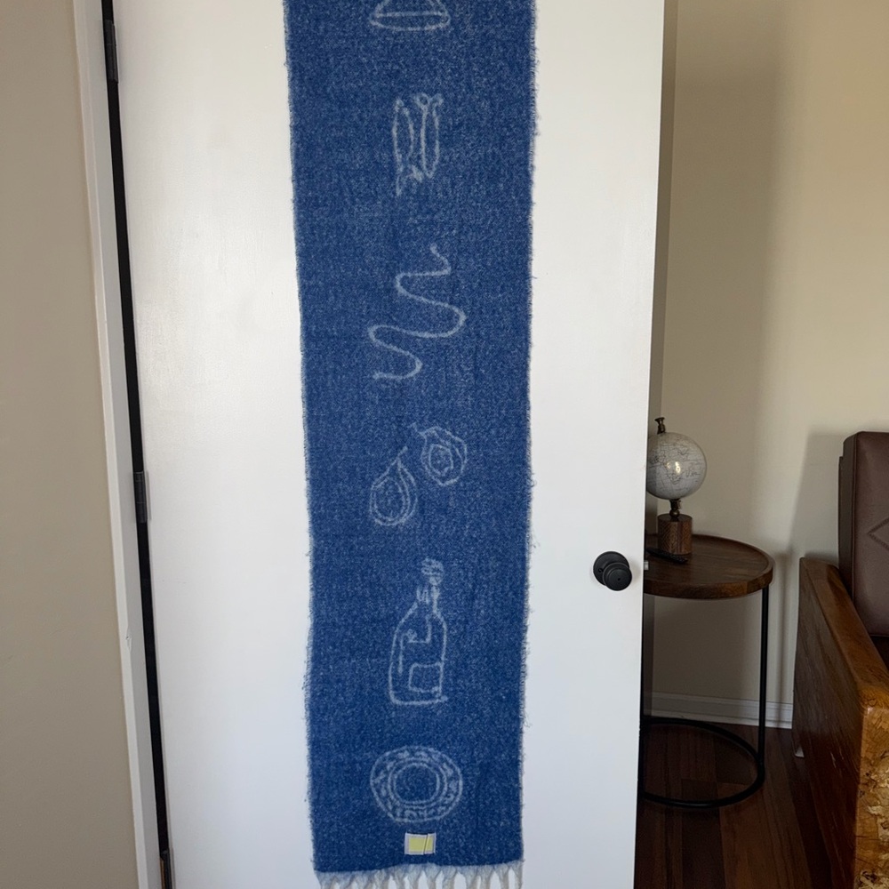 Blue Patterned Women's Scarf